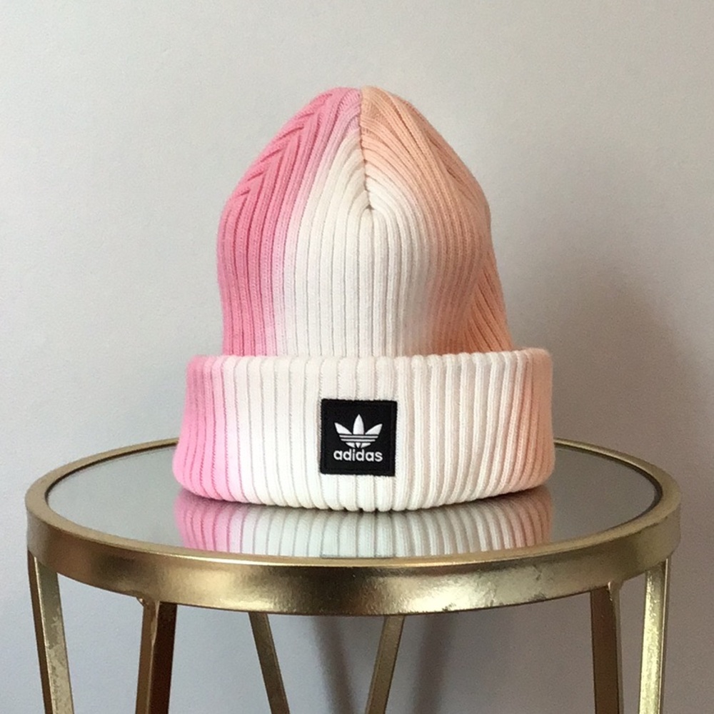 Adidas Gradient Pink and White Beanie